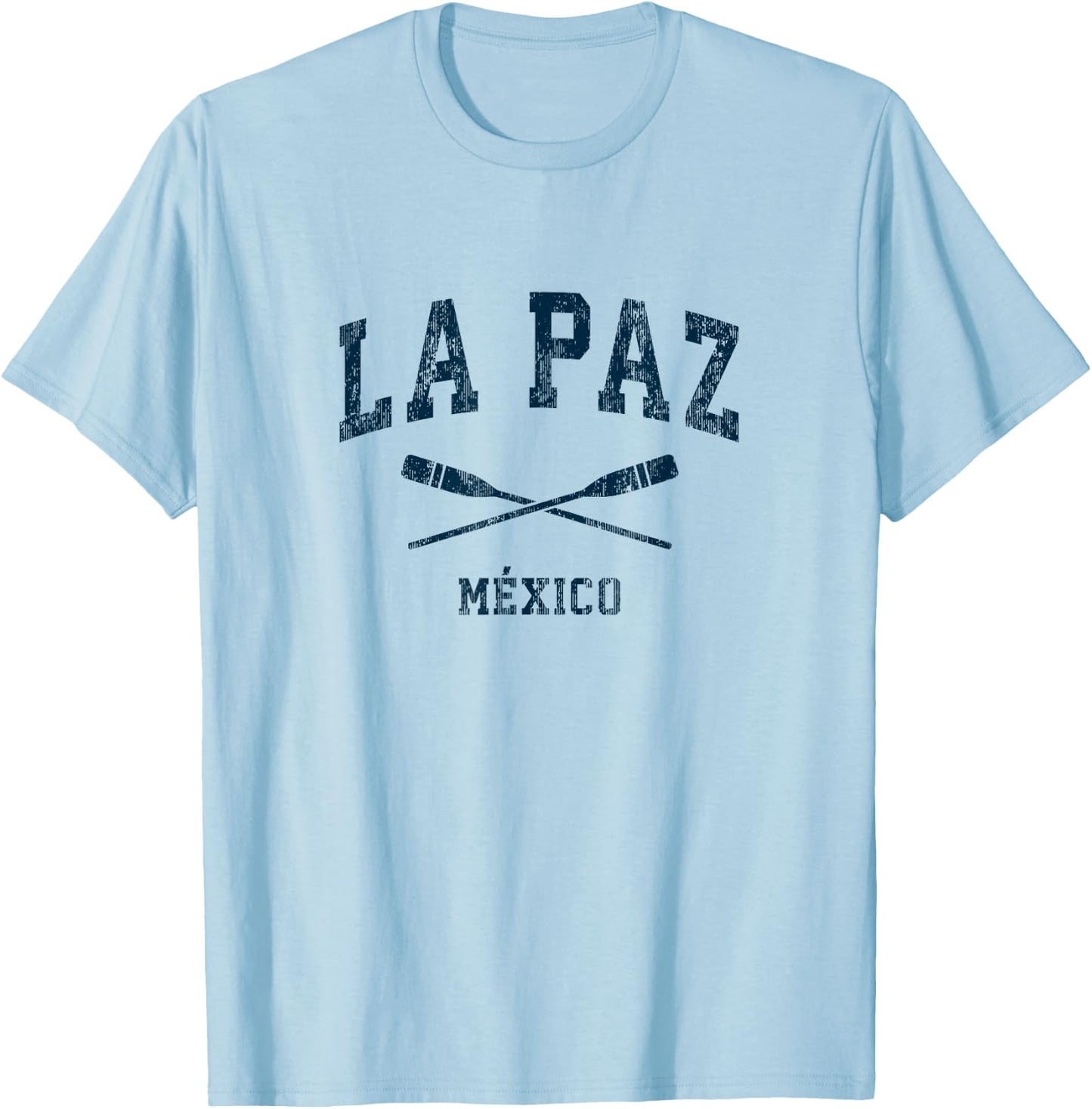 La Paz Mexico Vintage Nautical Paddles Sports Oars T-Shirt - T-Shirt | Light Blue