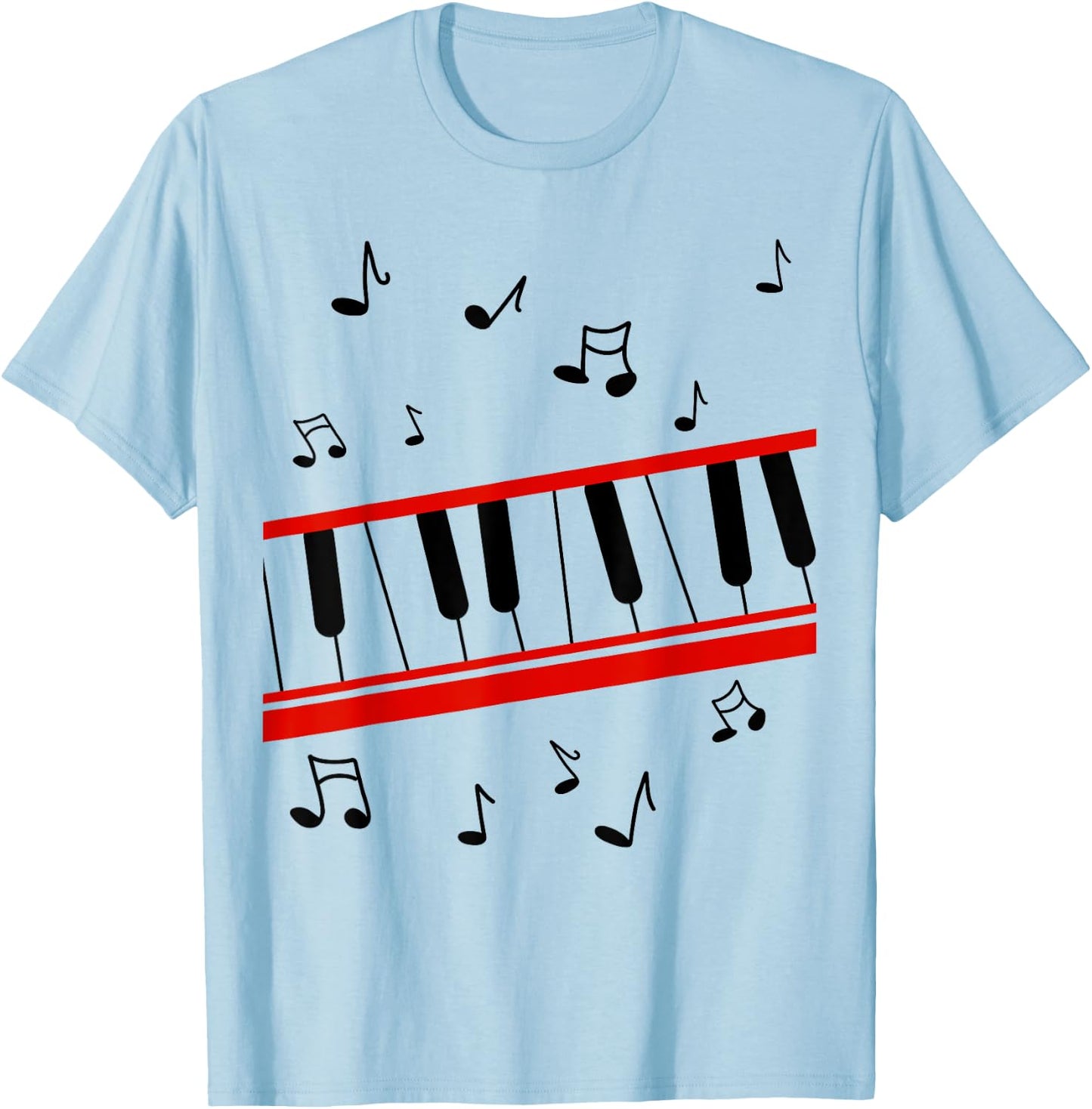 Retro 1980s Beat It Piano cartoon version T-Shirt - T-Shirt | Light Blue