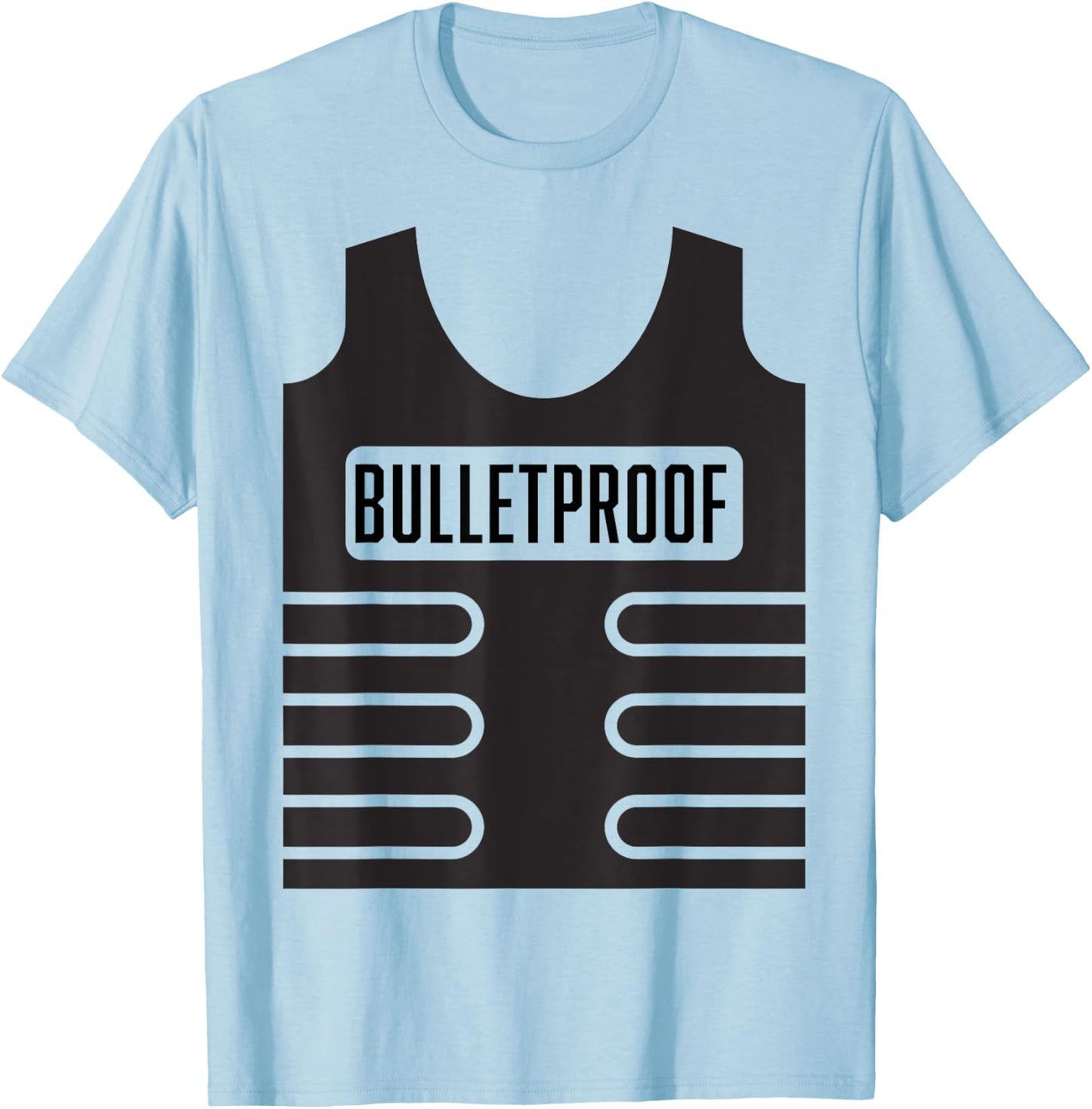 Police Vest Halloween Outfit Bulletproof T-Shirt - T-Shirt | Light Blue
