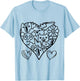 To Paint for Kids, Coloring Doodle Art Heart T-Shirt - T-Shirt | Light Blue