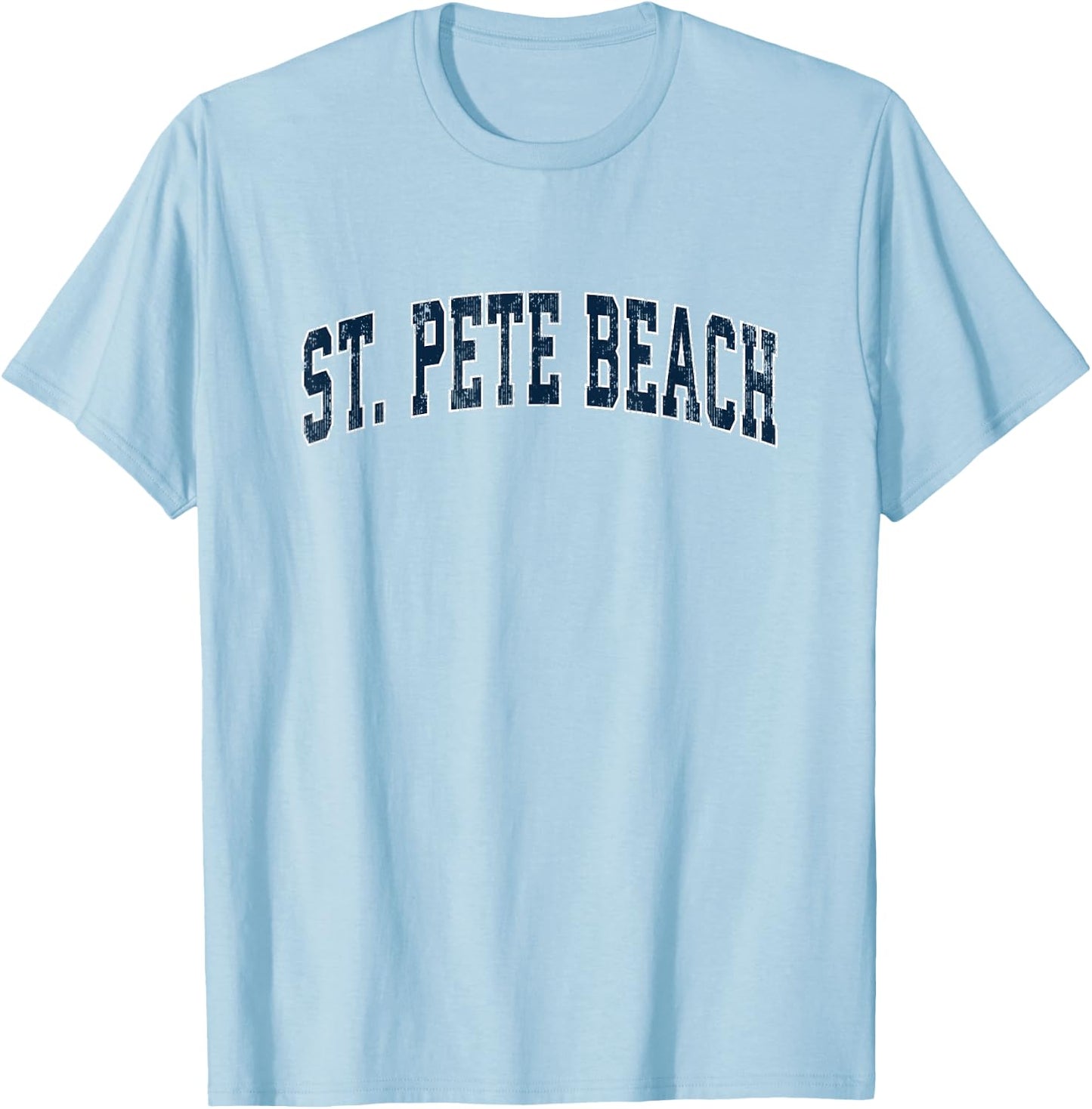 St. Pete Beach Florida FL Vintage Sports Design Navy Design T-Shirt - T-Shirt | Light Blue