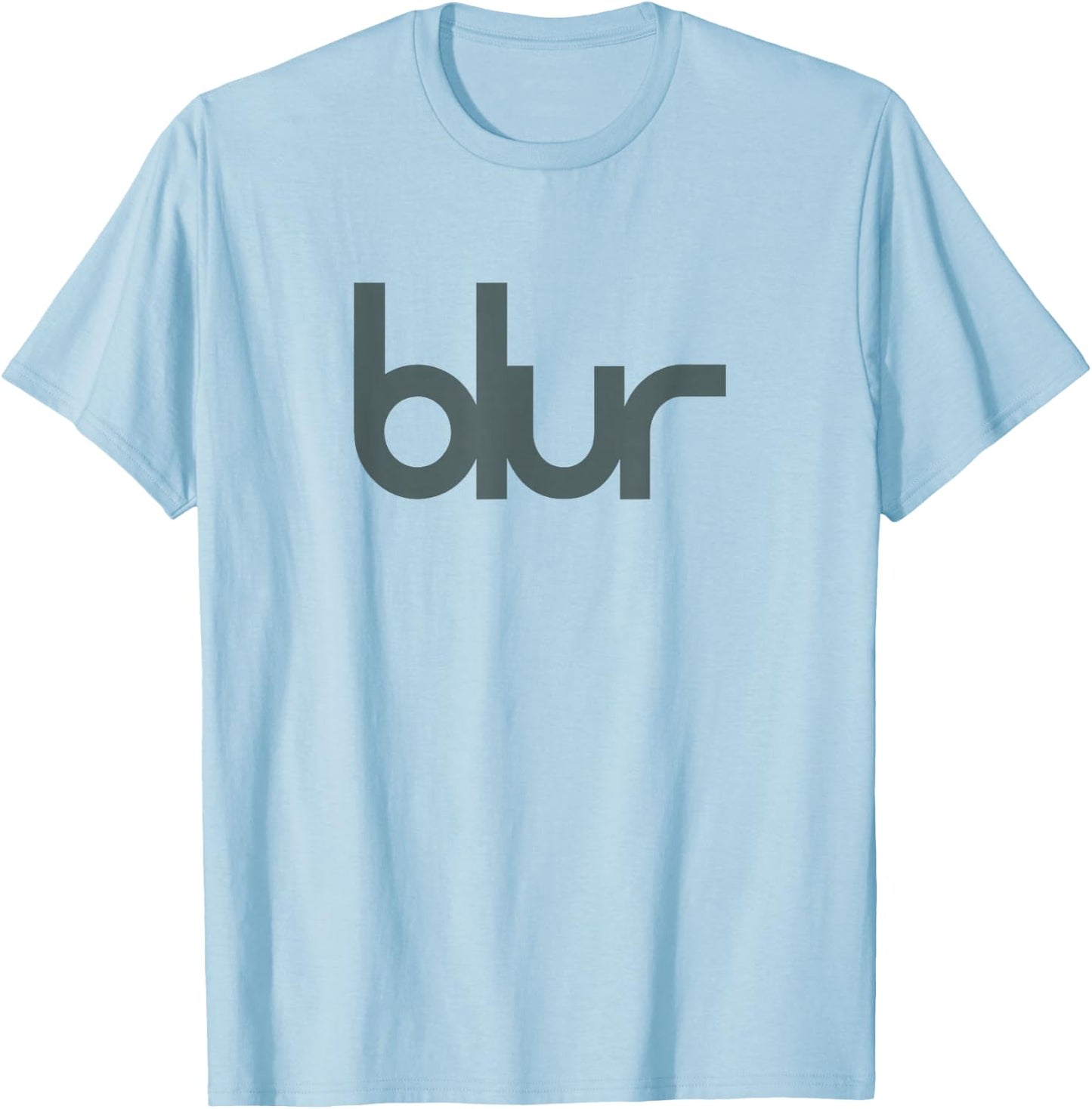 Blur Blue Central Logo T-Shirt - T-Shirt | Light Blue