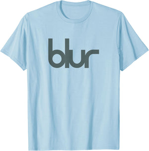 Blur Blue Central Logo T-Shirt - T-Shirt | Light Blue