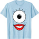Funny Cute Monster Face One Eyeball Easy Halloween Costume T-Shirt - T-Shirt | Light Blue