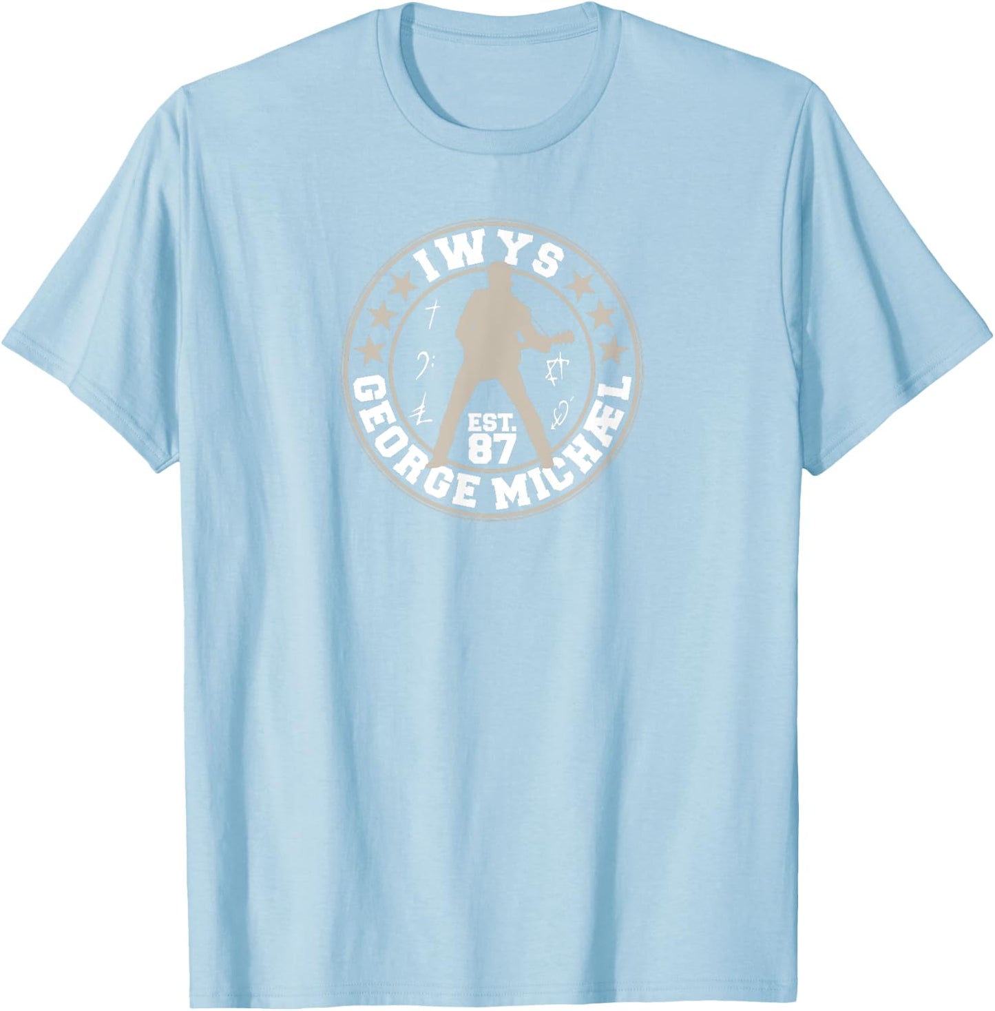 George Michael - IWYS Crest T-Shirt - T-Shirt | Light Blue