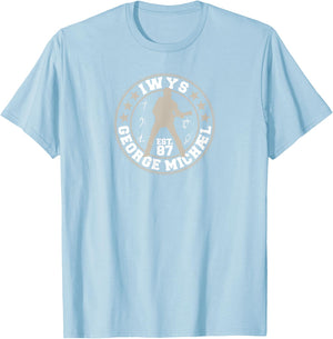 George Michael - IWYS Crest T-Shirt - T-Shirt | Light Blue