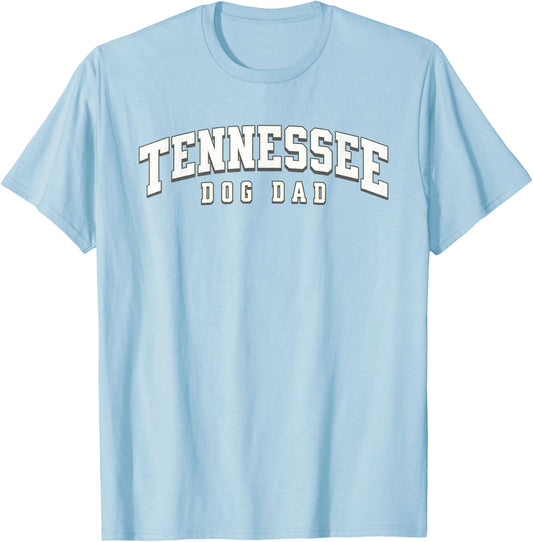 Tennessee TN Orange Dog Dad Father's Day Classic Tennessee T-Shirt - T-Shirt | Light Blue