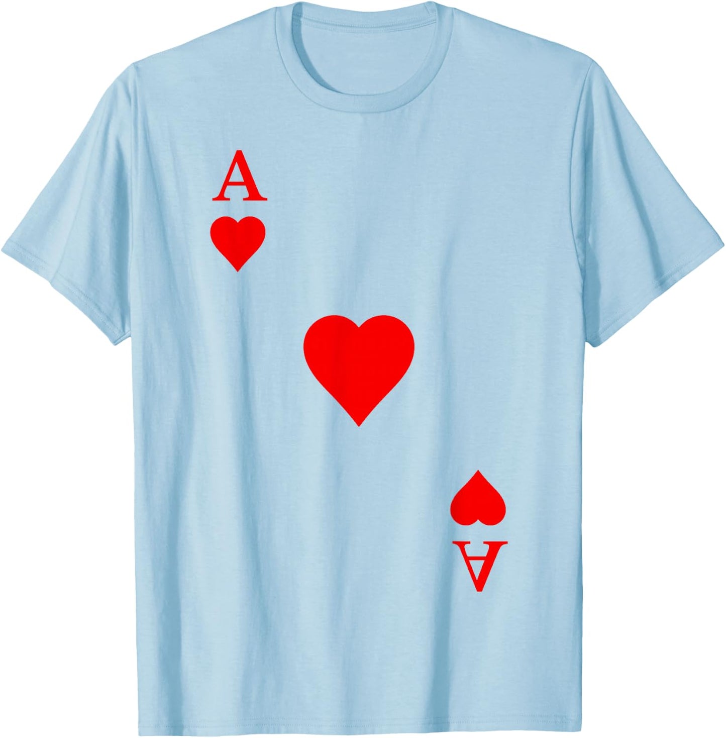 Playing card Ace of hearts Carnival Costume Poker T-Shirt - T-Shirt | Light Blue
