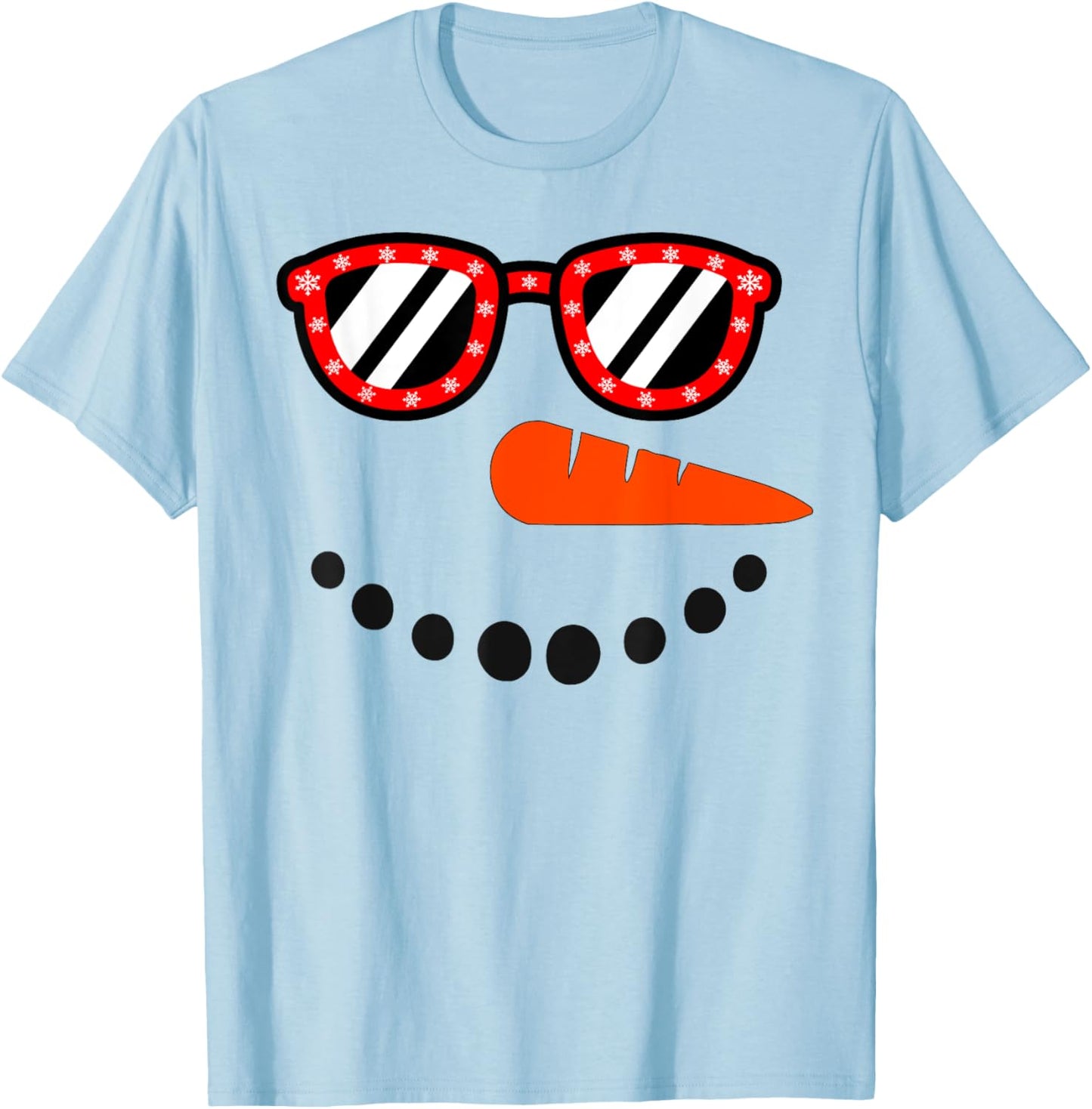 Snowman Christmas Shirts Women Snowman Girls Boys T-Shirt - T-Shirt | Light Blue