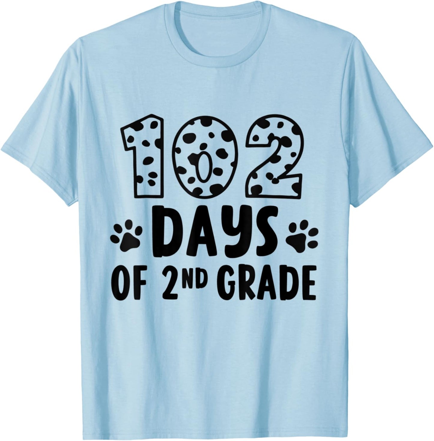 102 Day Of 2nd Grade Dalmatian Dog Lovers 102 Days 2nd Grade T-Shirt - T-Shirt | Light Blue