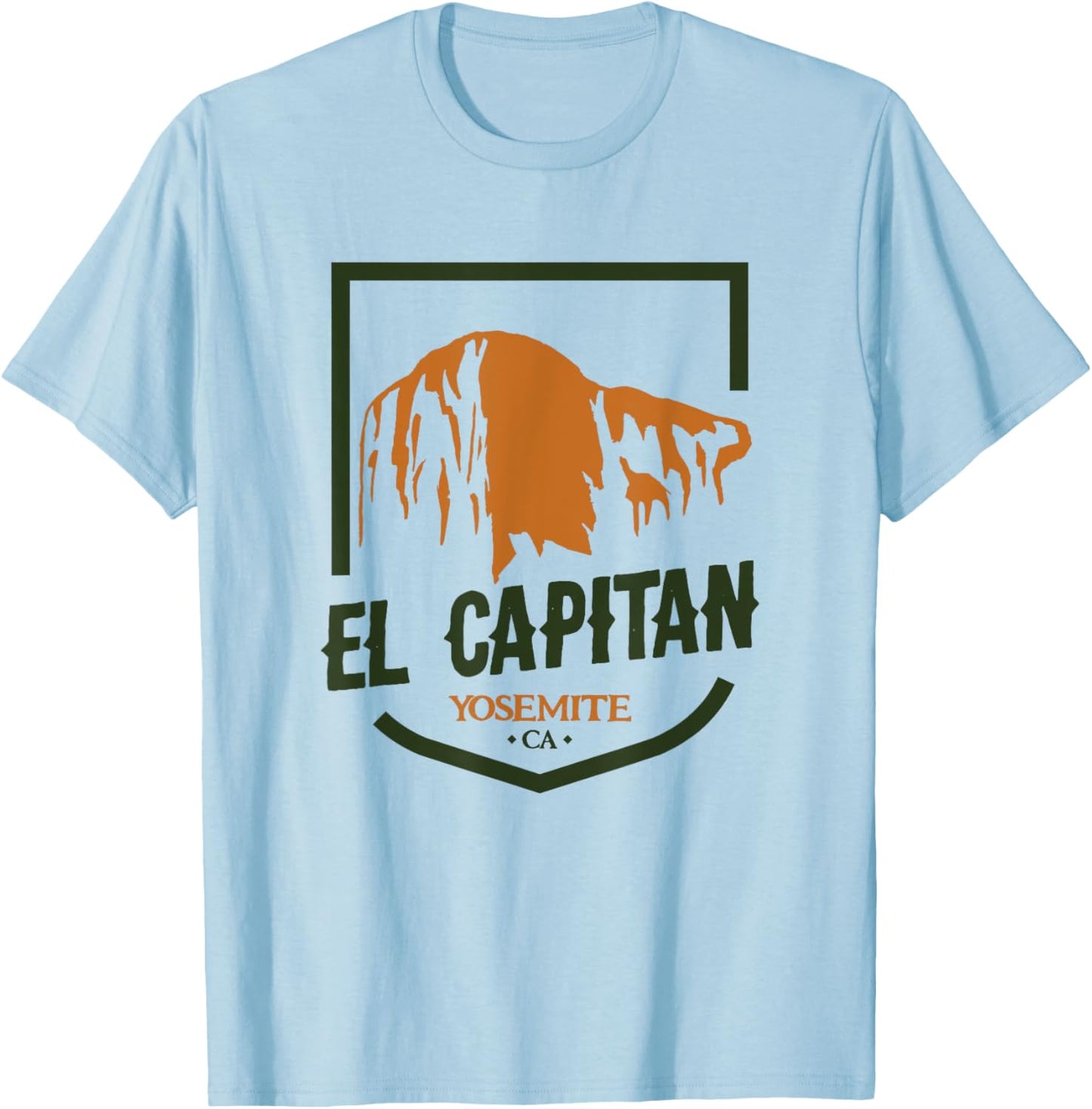 El Capitan Yosemite National Park California Climbing T-Shirt - T-Shirt | Light Blue
