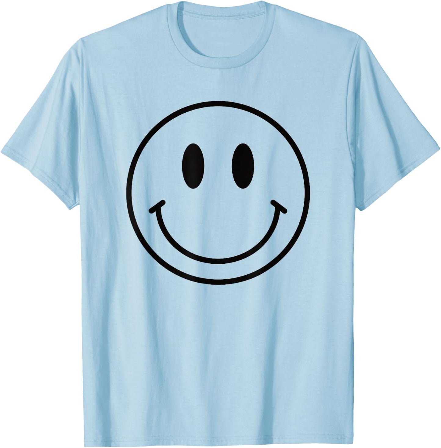 Smile Face Shirt Cute Happy Peace Smiling Face Kids Youth T-Shirt - T-Shirt | Light Blue