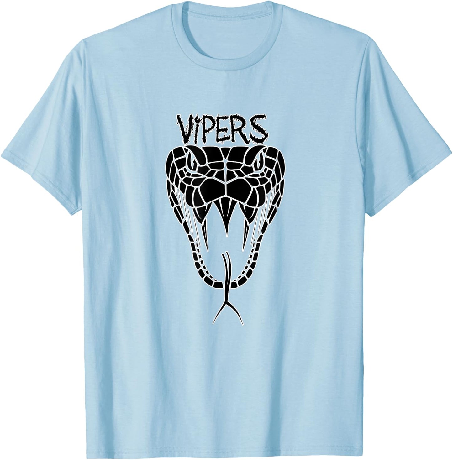 Go Vipers Football Baseball Basketball Cheer Team Fan Spirit T-Shirt - T-Shirt | Light Blue
