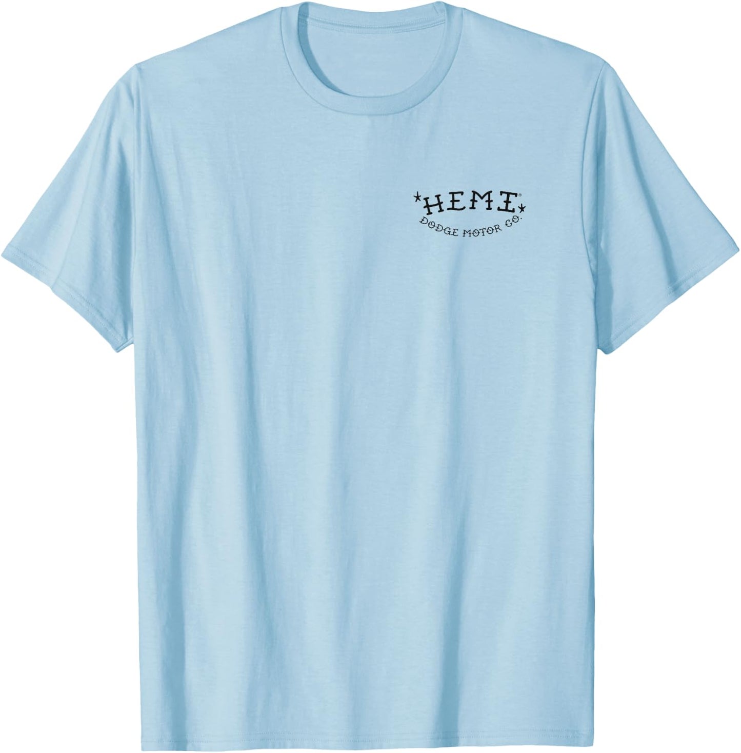 Dodge Motor Company HEMI Engine Tattoo (Two-Sided) T-Shirt - T-Shirt | Light Blue