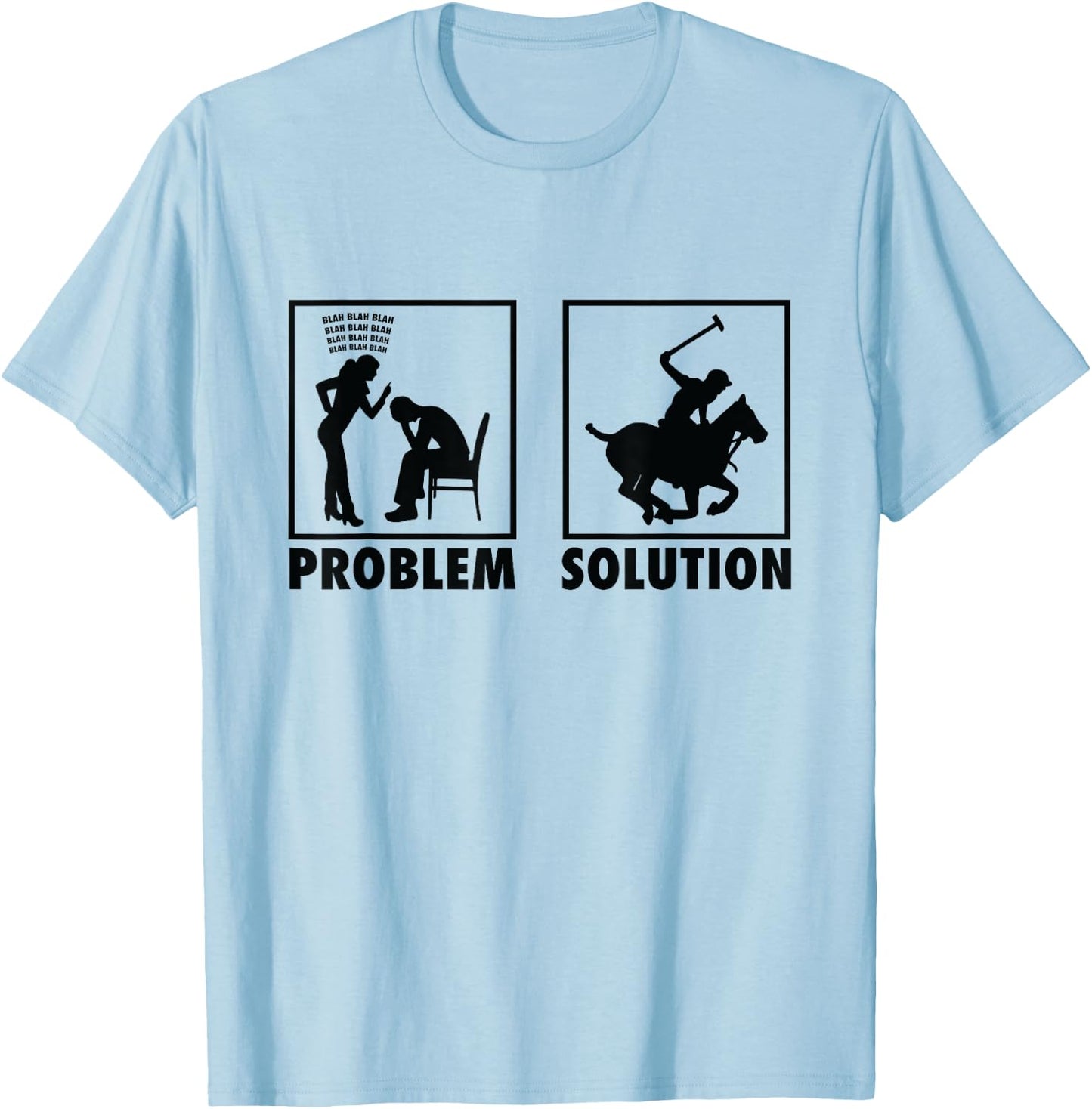 Polo Horseback Ball Game Polo Player T-Shirt - T-Shirt | Light Blue