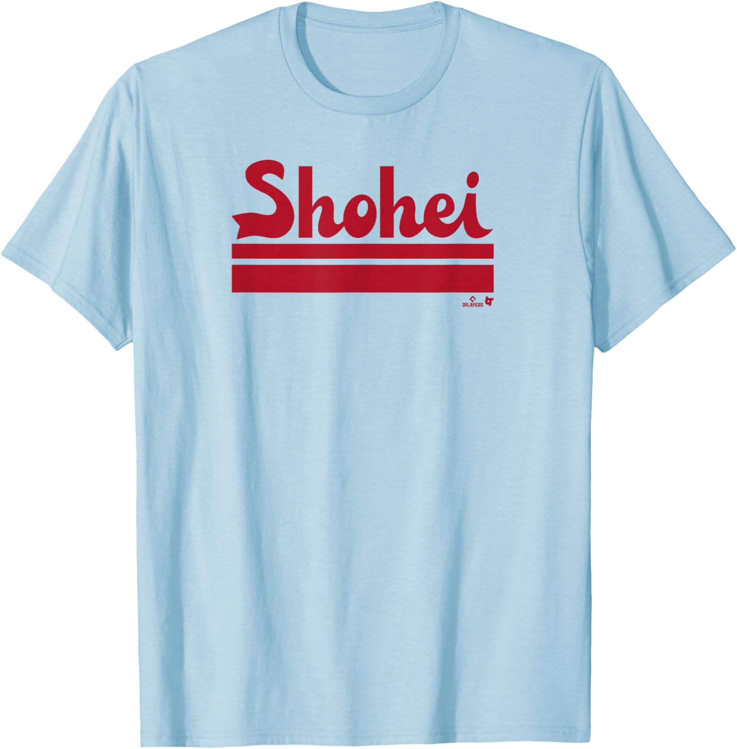 Shohei Ohtani: LA Text - Los Angeles Baseball T-Shirt - T-Shirt | Light Blue
