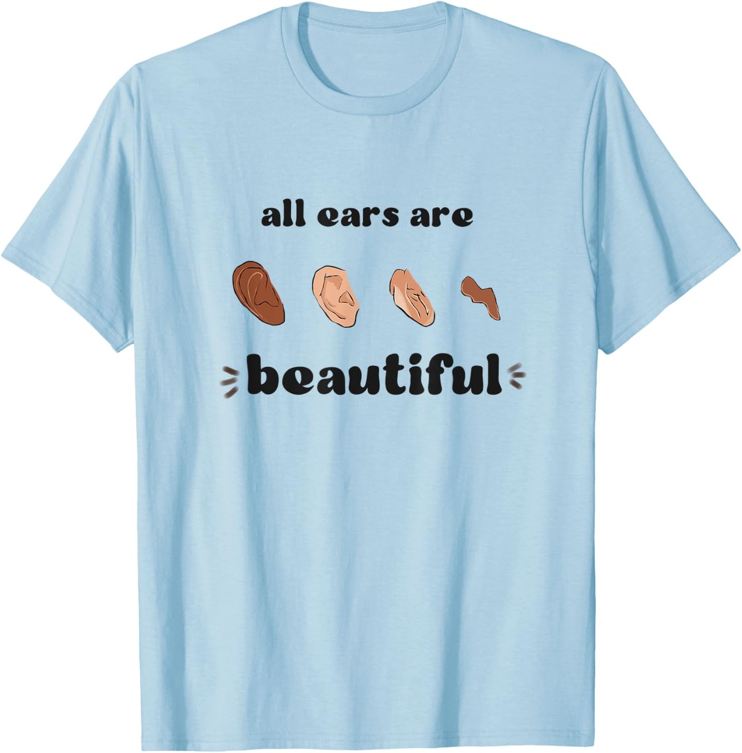 Microtia Awareness Day November 9 Deaf Community ASL T-Shirt - T-Shirt | Light Blue