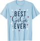 Best Gigi Ever Gifts Cute Love Heart Print T-Shirt - T-Shirt | Light Blue