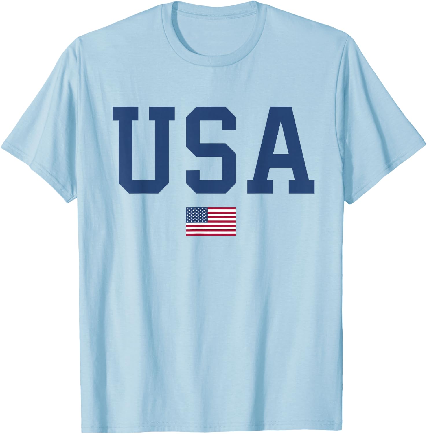 USA Shirt Women Men Kids American Flag Patriotic 4th of July T-Shirt - T-Shirt | Light Blue