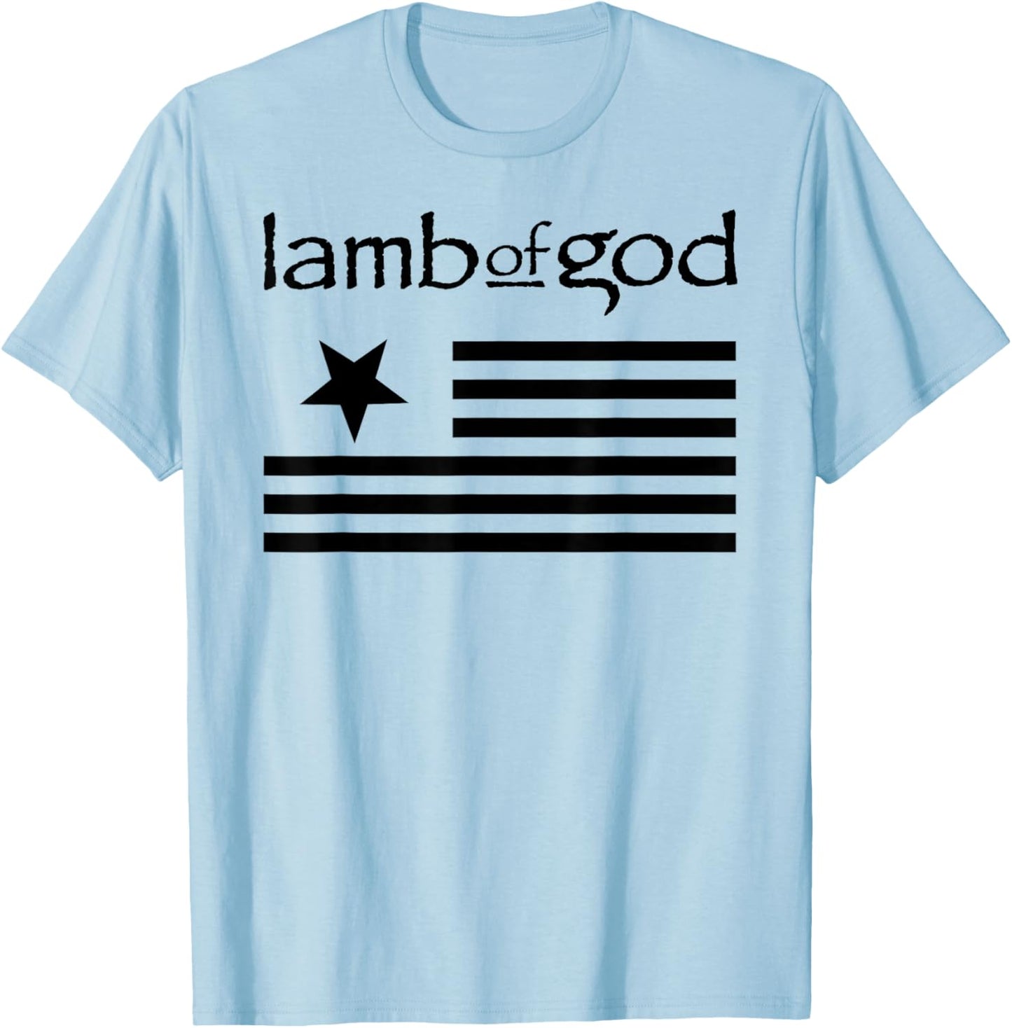 Lamb of God – Flag On White T-Shirt - T-Shirt | Light Blue