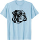 Minimalist English Bulldog T-Shirt - T-Shirt | Light Blue