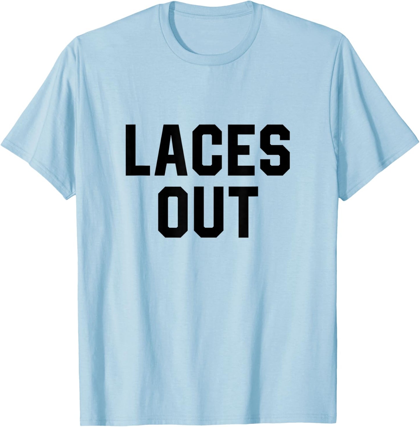 Laces Out Funny Football Camp Laces Out T-Shirt - T-Shirt | Light Blue