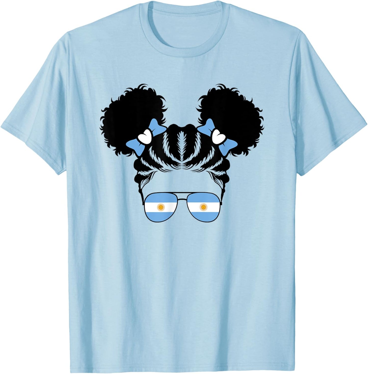 Argentinian Girl Kids Argentine Argentina Flag Youth Girls T-Shirt - T-Shirt | Light Blue