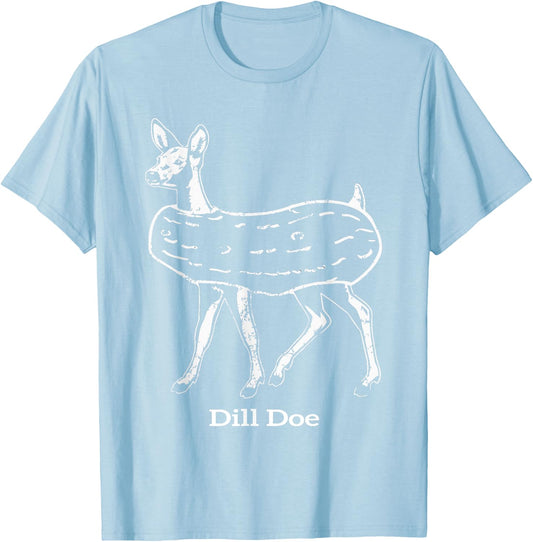 funny dill doe reindeer pickles naughty Dill Doe Dill Pickle T-Shirt - T-Shirt | Light Blue