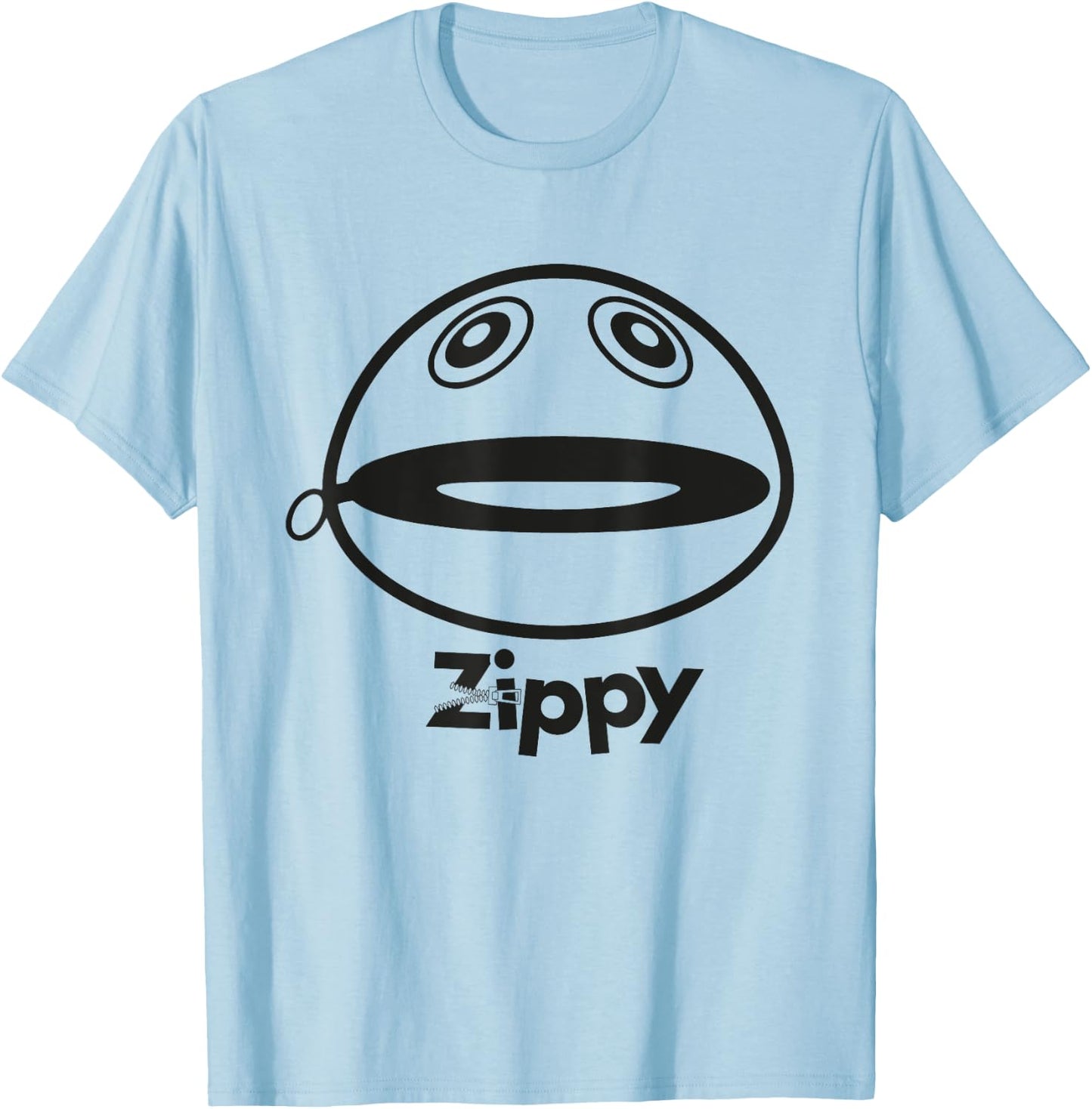 Rainbow Zippy Unzipped T-Shirt - T-Shirt | Light Blue