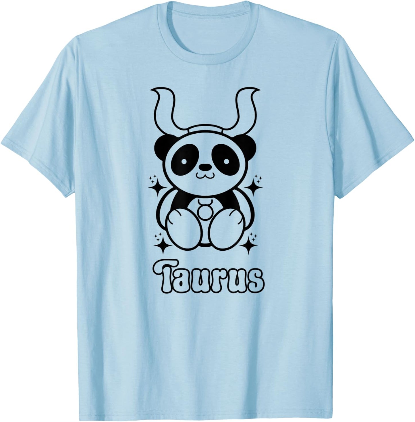 Taurus Zodiac Sign Kawaii Panda Bear Birthday Horoscope T-Shirt - T-Shirt | Light Blue