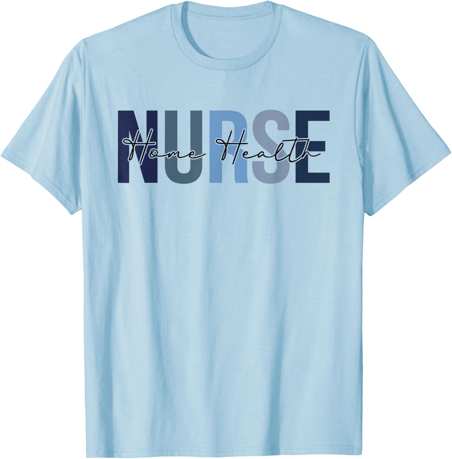 Retro Home Health Nurse Gifts Nursing Apparel T-Shirt - T-Shirt | Light Blue