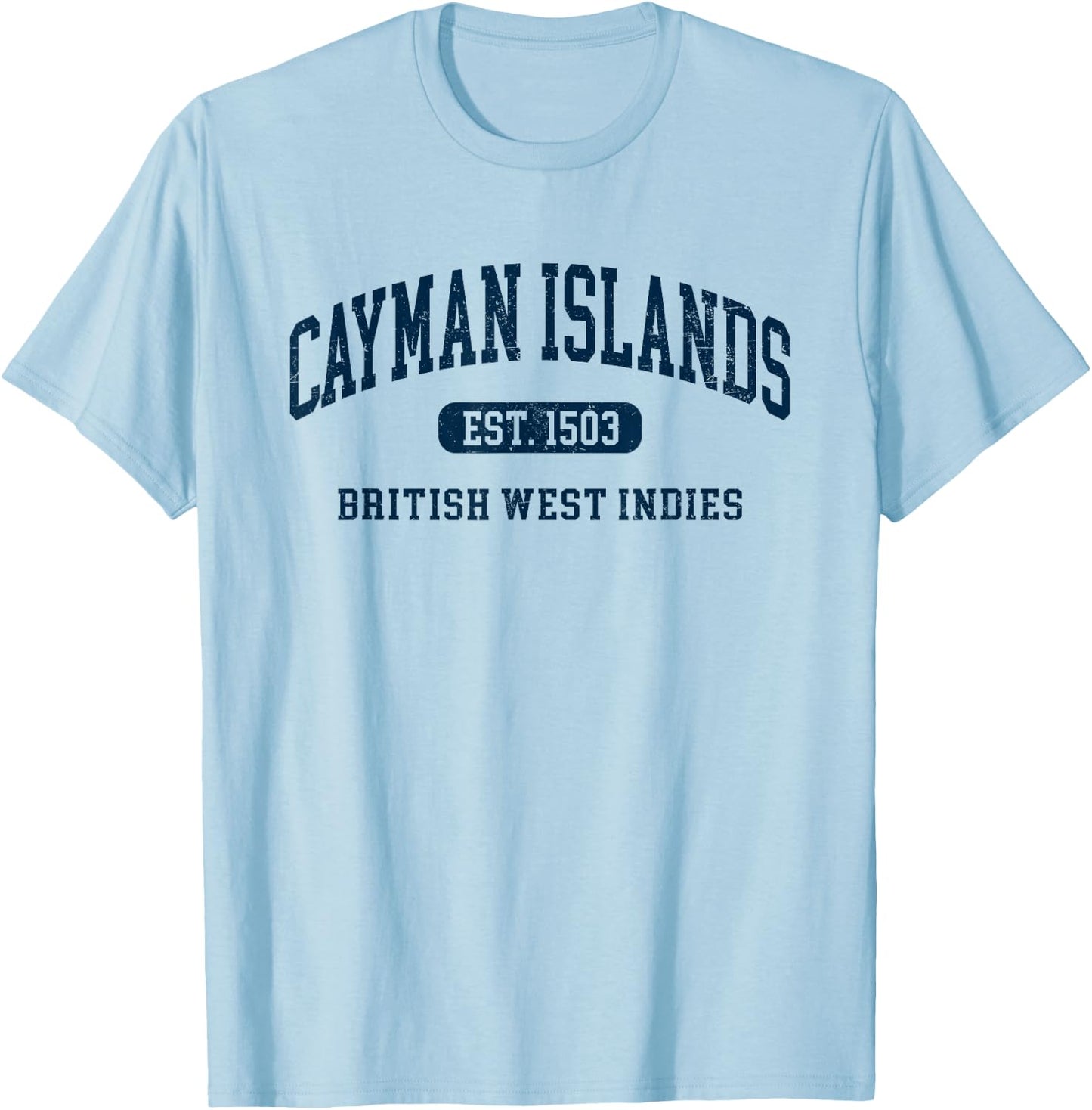Retro Grand Cayman Islands 1503 Vintage Vacation Souvenir T-Shirt - T-Shirt | Light Blue