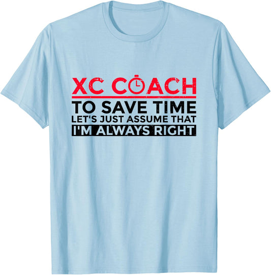 Cross Country Coach Design For A XC Runner Coach T-Shirt - T-Shirt | Light Blue