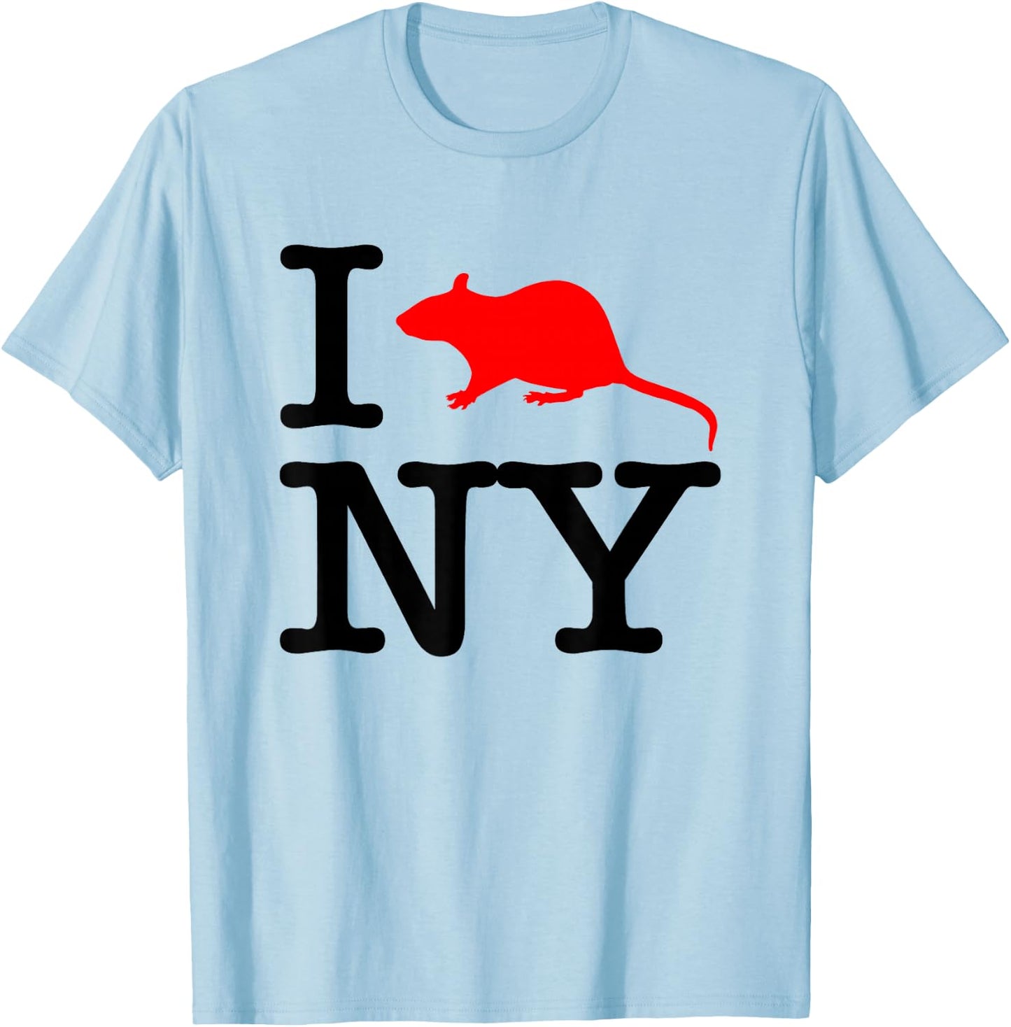 I Rat NY - Funny Saying New York City NYC New York T-Shirt - T-Shirt | Light Blue