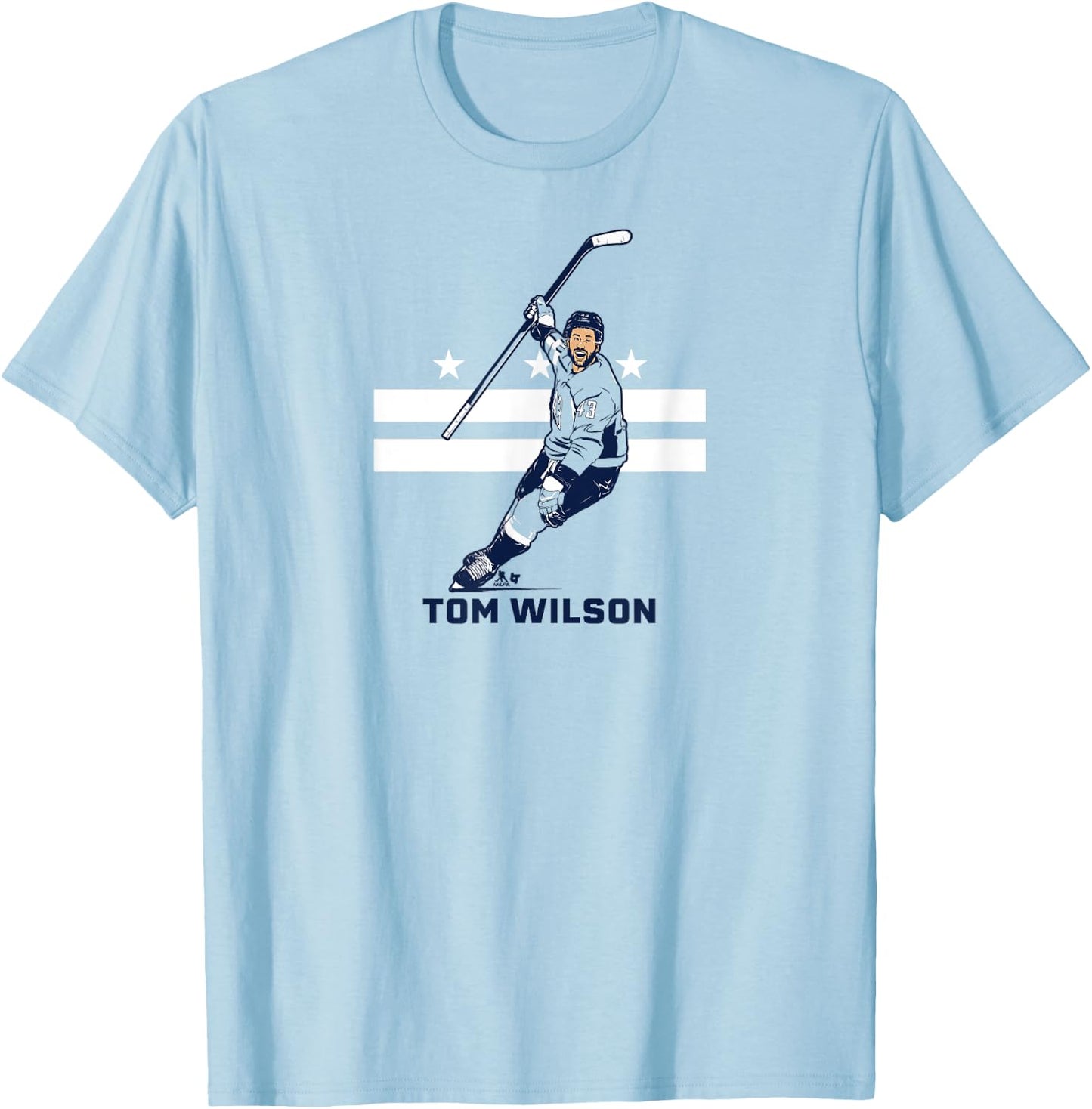Tom Wilson: City Star - Washington D.C. Hockey T-Shirt - T-Shirt | Light Blue