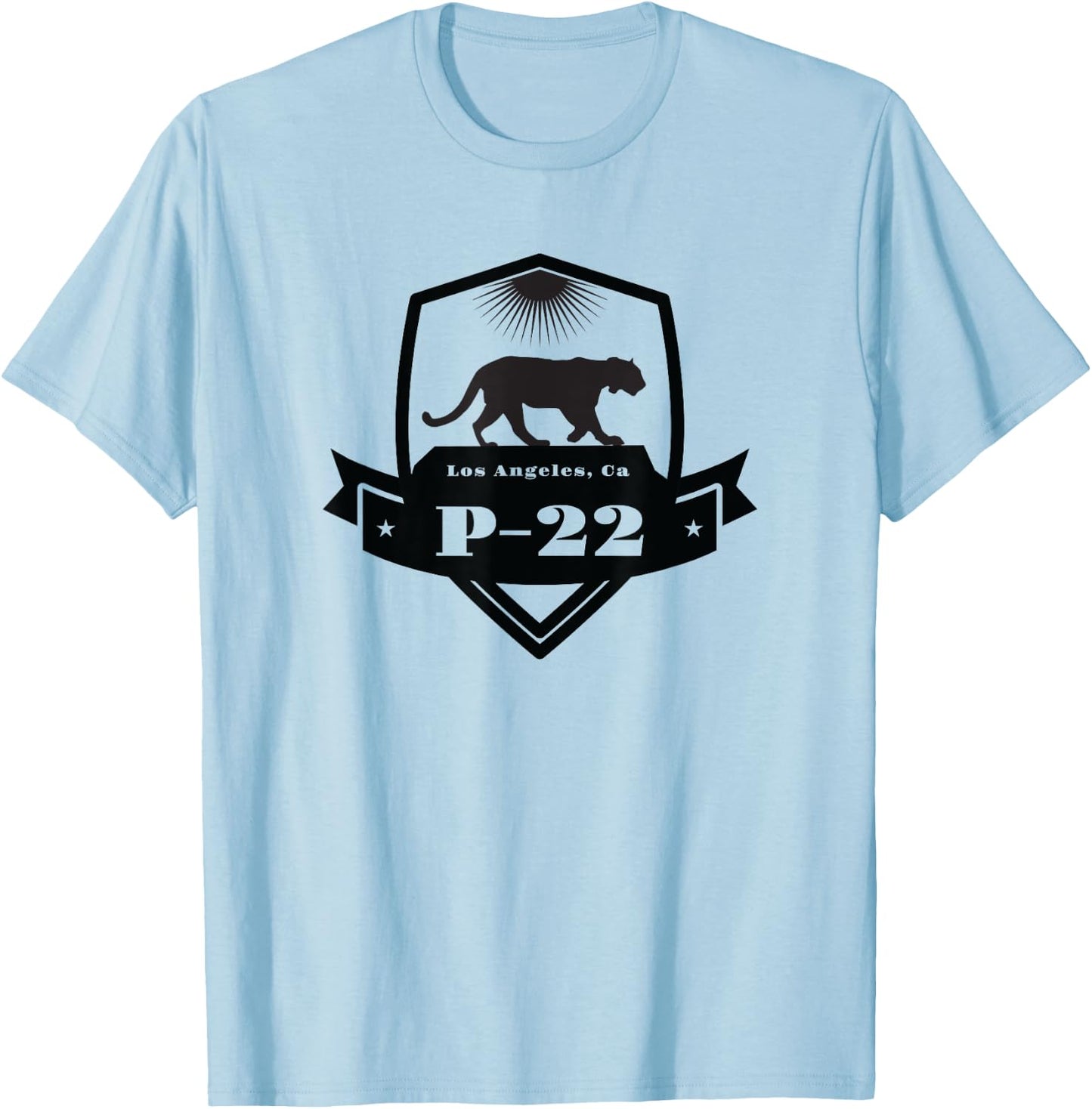 Hollywood Mountain Lion P-22 Los Angeles Cougar T-Shirt - T-Shirt | Light Blue