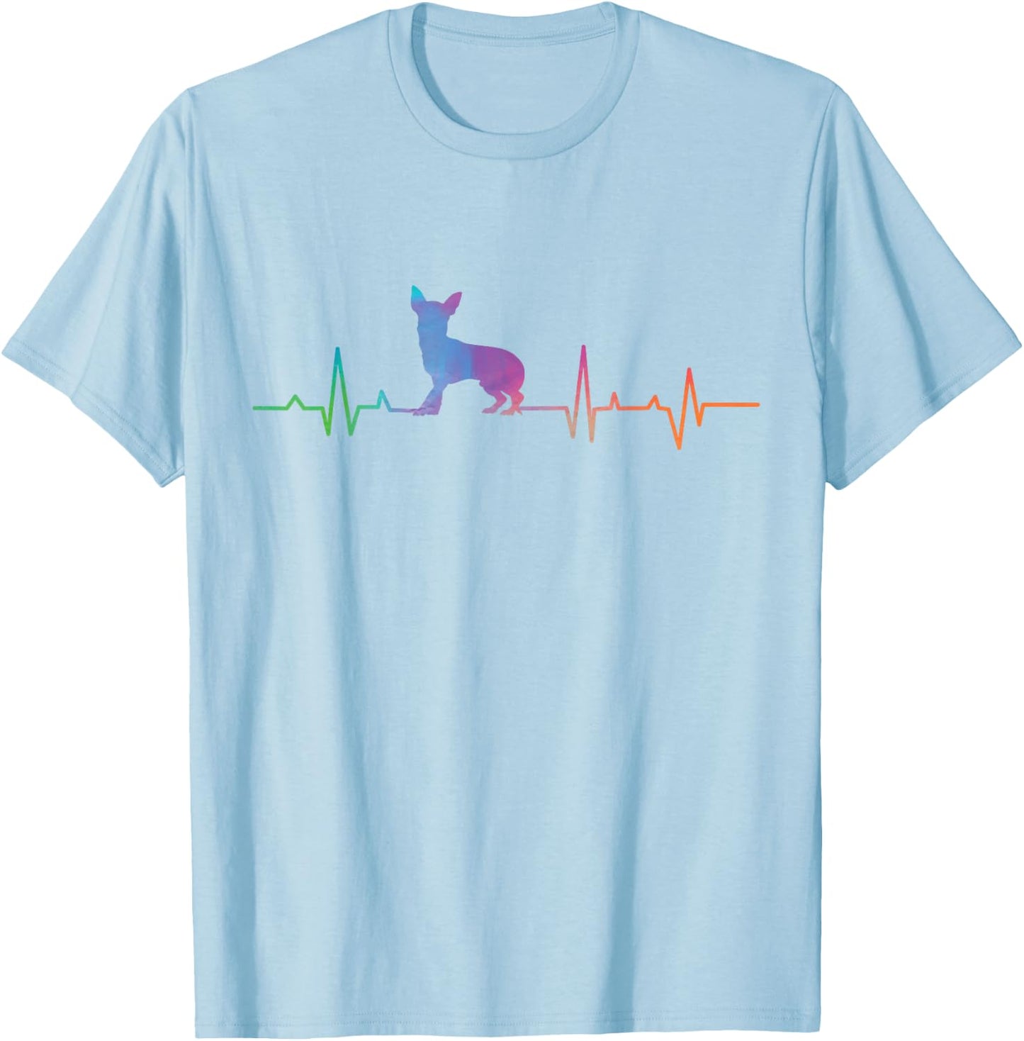 Chihuahua Chihuahueño Heartbeat T-Shirt - T-Shirt | Light Blue