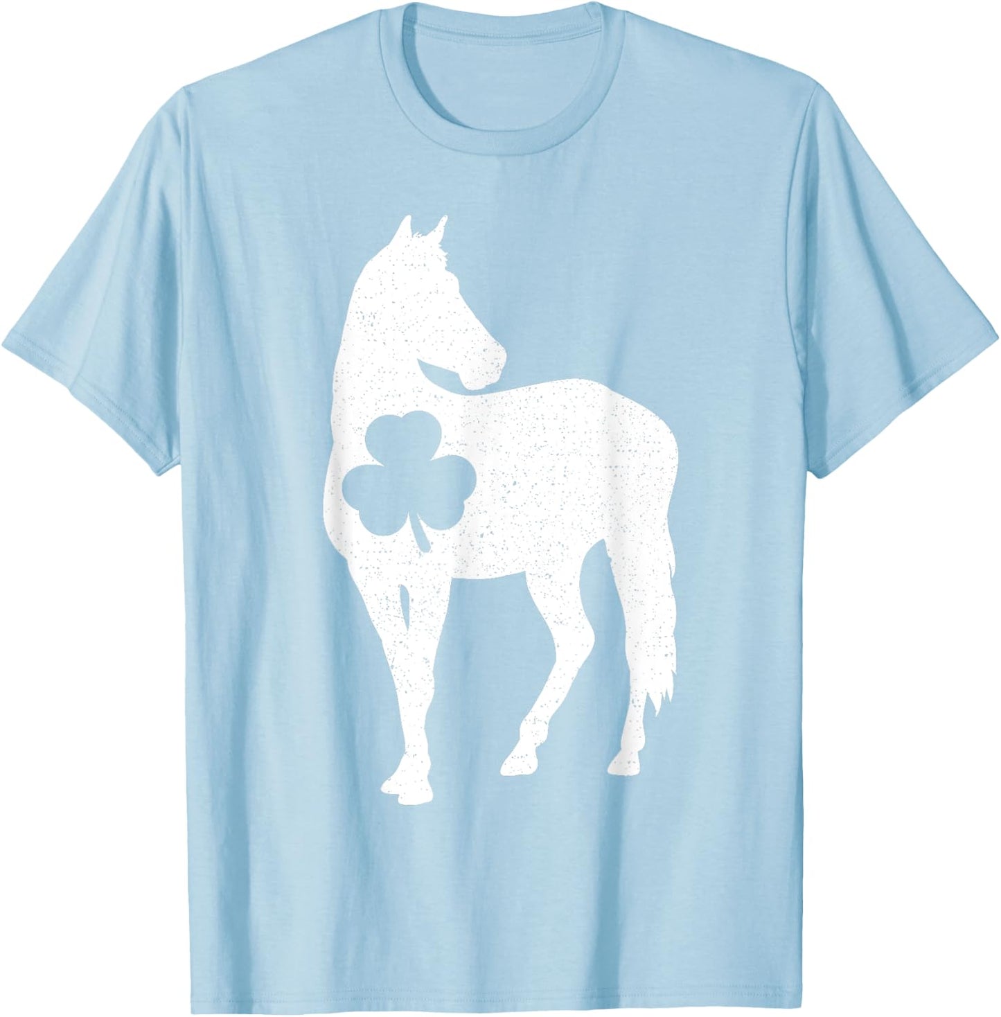 St Patrick's Day Shamrock Horse Irish Green Saint Paddy's T-Shirt - T-Shirt | Light Blue