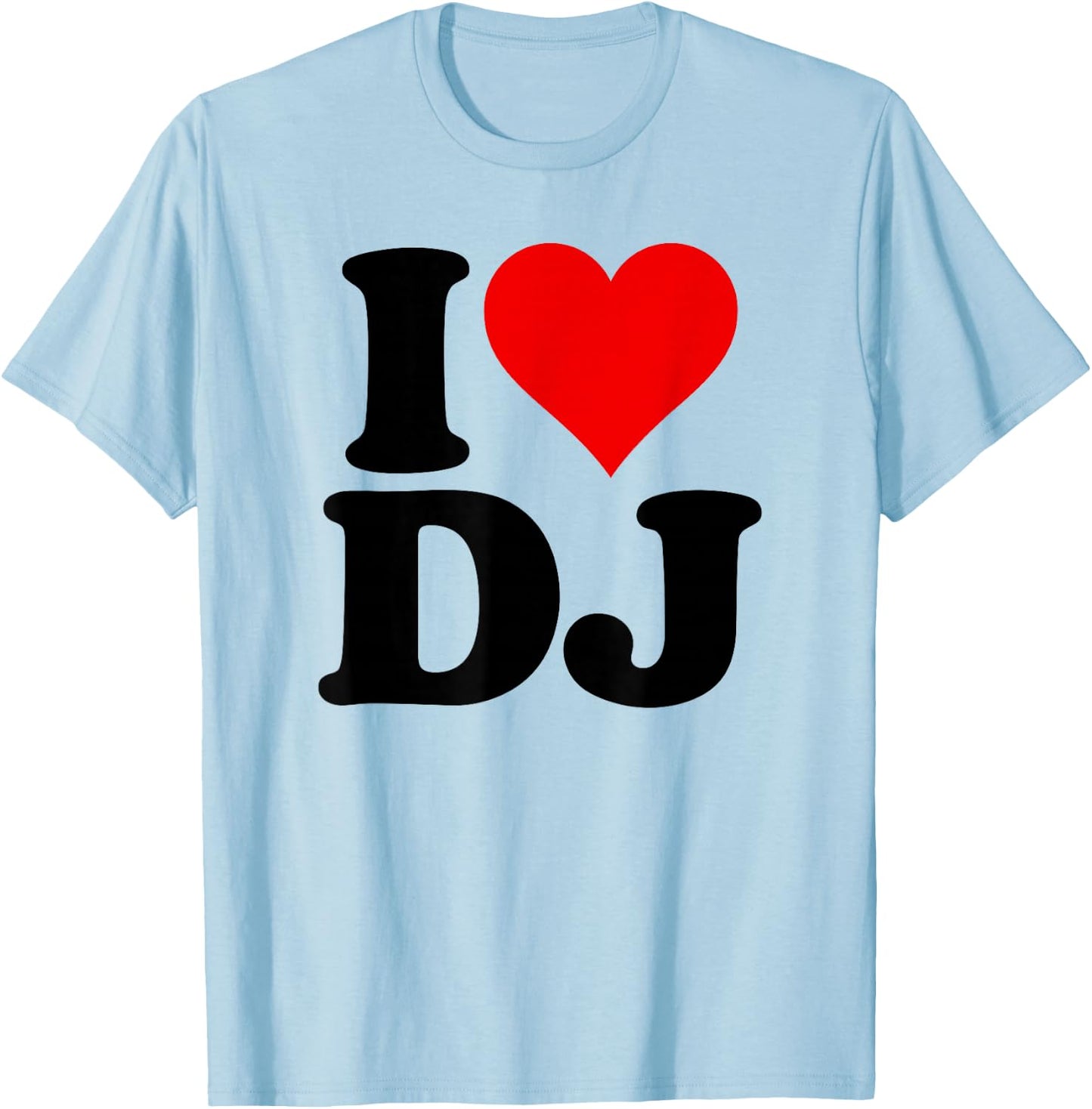 I Love Heart Dj D J D.j. Initials Name T-Shirt - T-Shirt | Light Blue