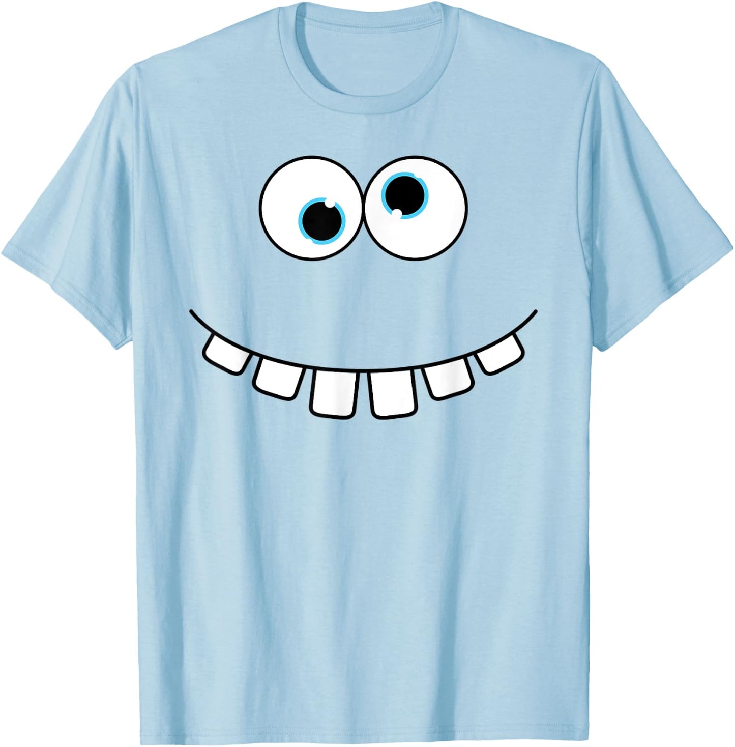 Silly Monster Face Group Costume Birthday Party Halloween T-Shirt - T-Shirt | Light Blue
