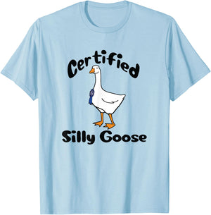 Funny Certified Silly Goose Farmers Goose Club T-Shirt - T-Shirt | Light Blue