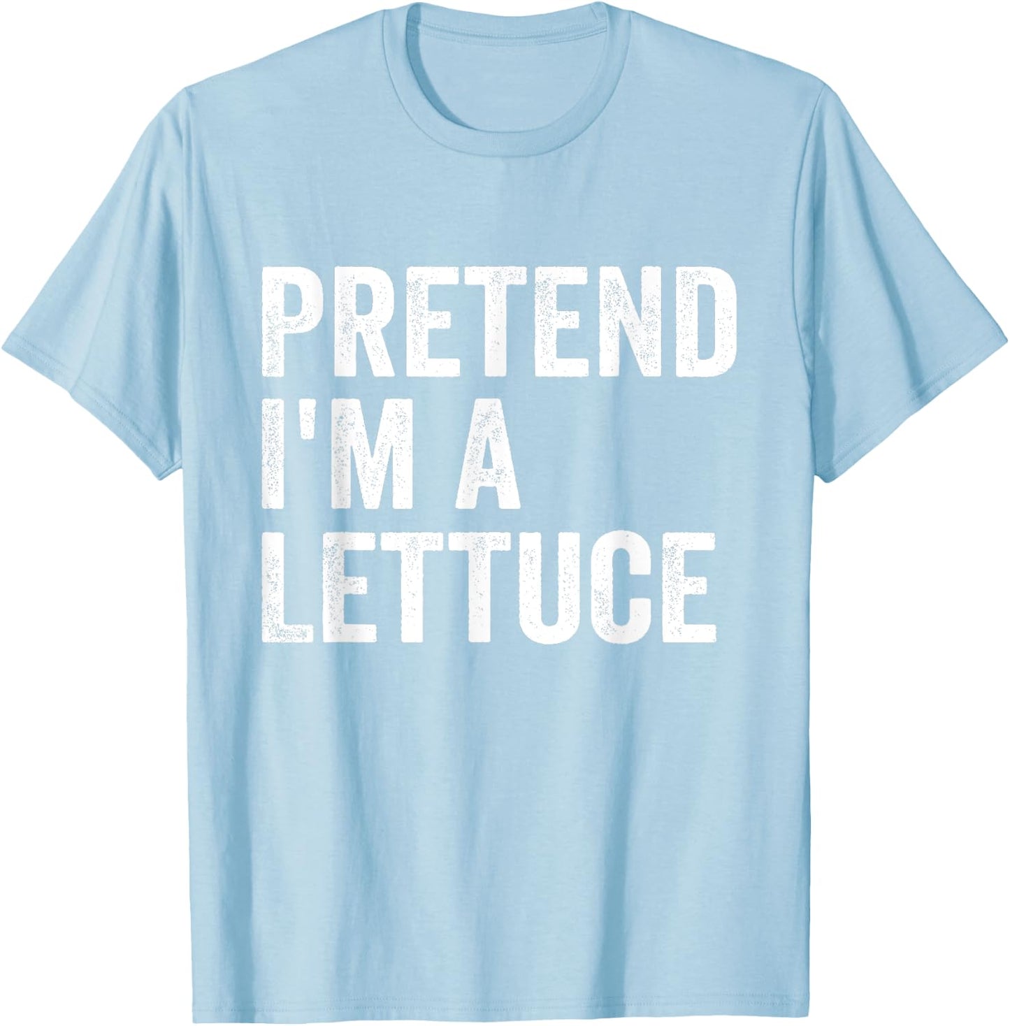 Pretend I'm A Lettuce Easy Lazy Halloween Costume T-Shirt - T-Shirt | Light Blue