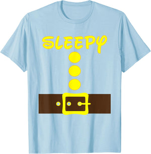 Dwarf Easy Halloween Costume Men Women Kids Group Matching T-Shirt - T-Shirt | Light Blue