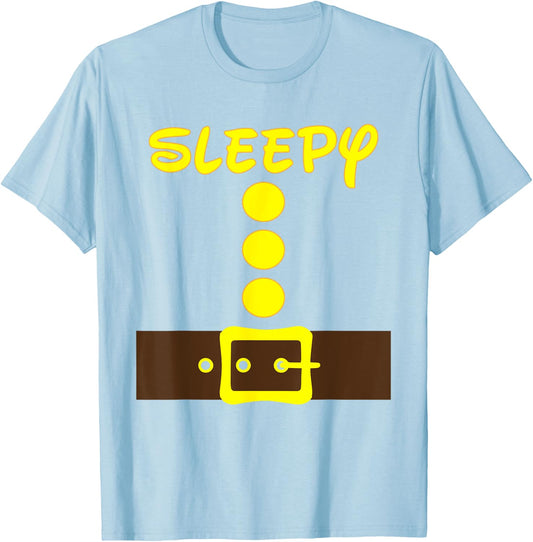 Dwarf Easy Halloween Costume Men Women Kids Group Matching T-Shirt - T-Shirt | Light Blue