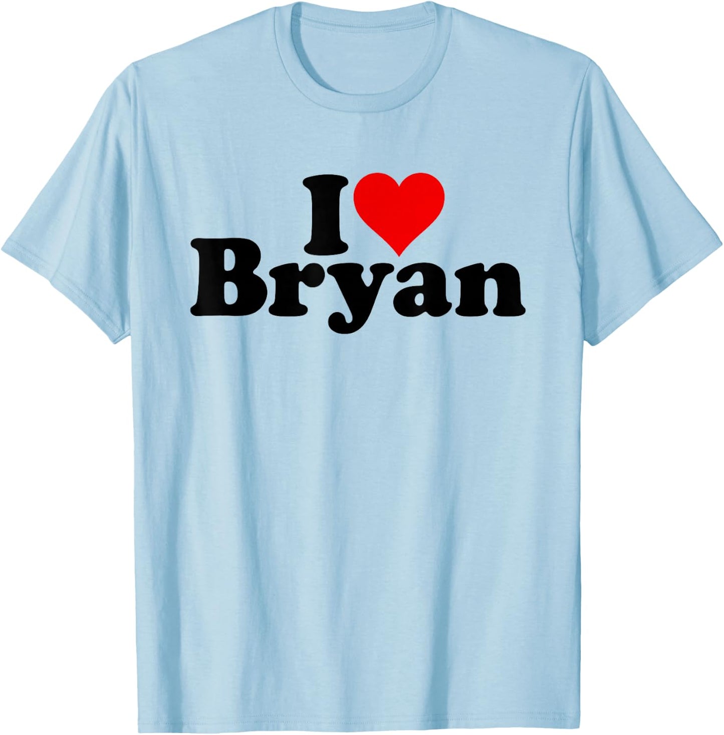 I Love Heart Bryan T-Shirt - T-Shirt | Light Blue