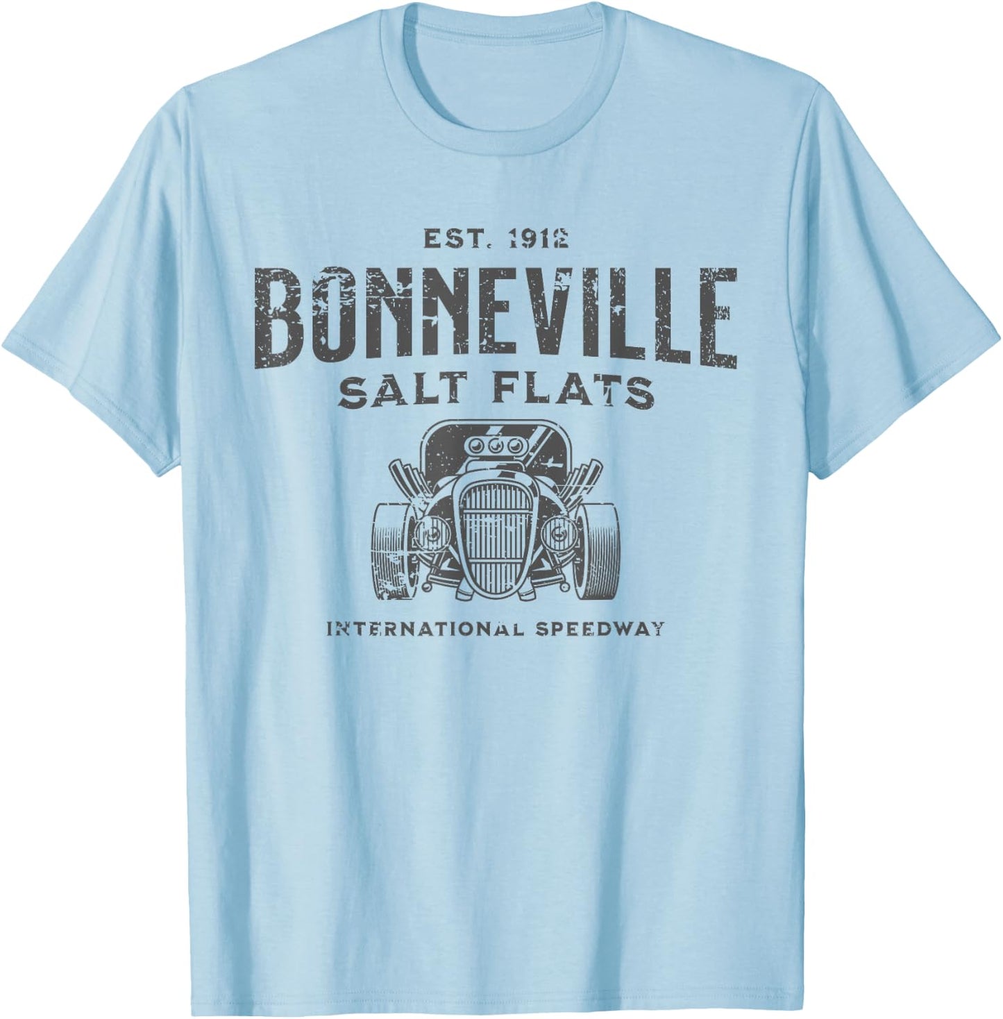 Bonneville Salt Flats Utah Distressed Design T-Shirt - T-Shirt | Light Blue