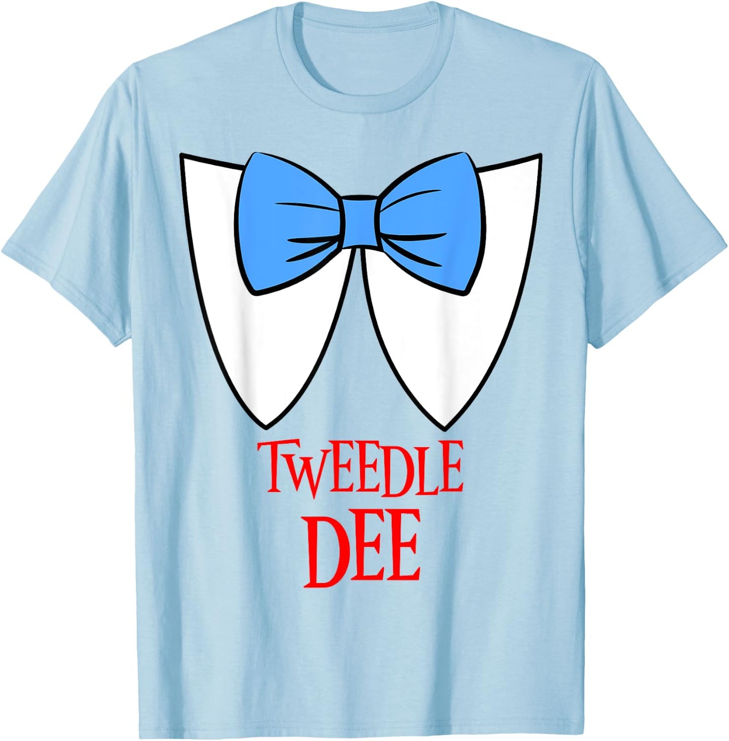Tweedle Dee Costume Halloween Fairytale Character T-Shirt - T-Shirt | Light Blue
