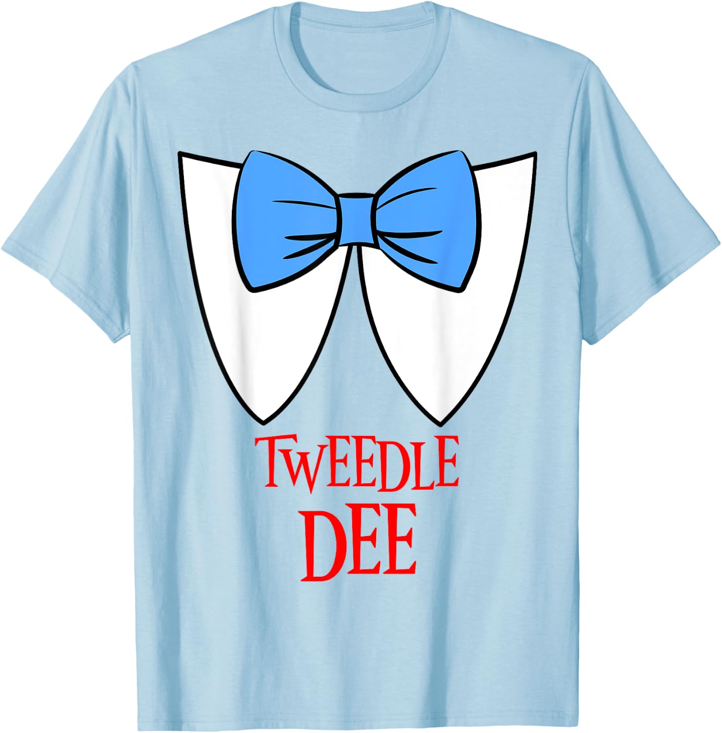 Tweedle Dee Costume Halloween Fairytale Character T-Shirt - T-Shirt | Light Blue