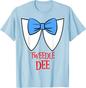 Tweedle Dee Costume Halloween Fairytale Character T-Shirt - T-Shirt | Light Blue