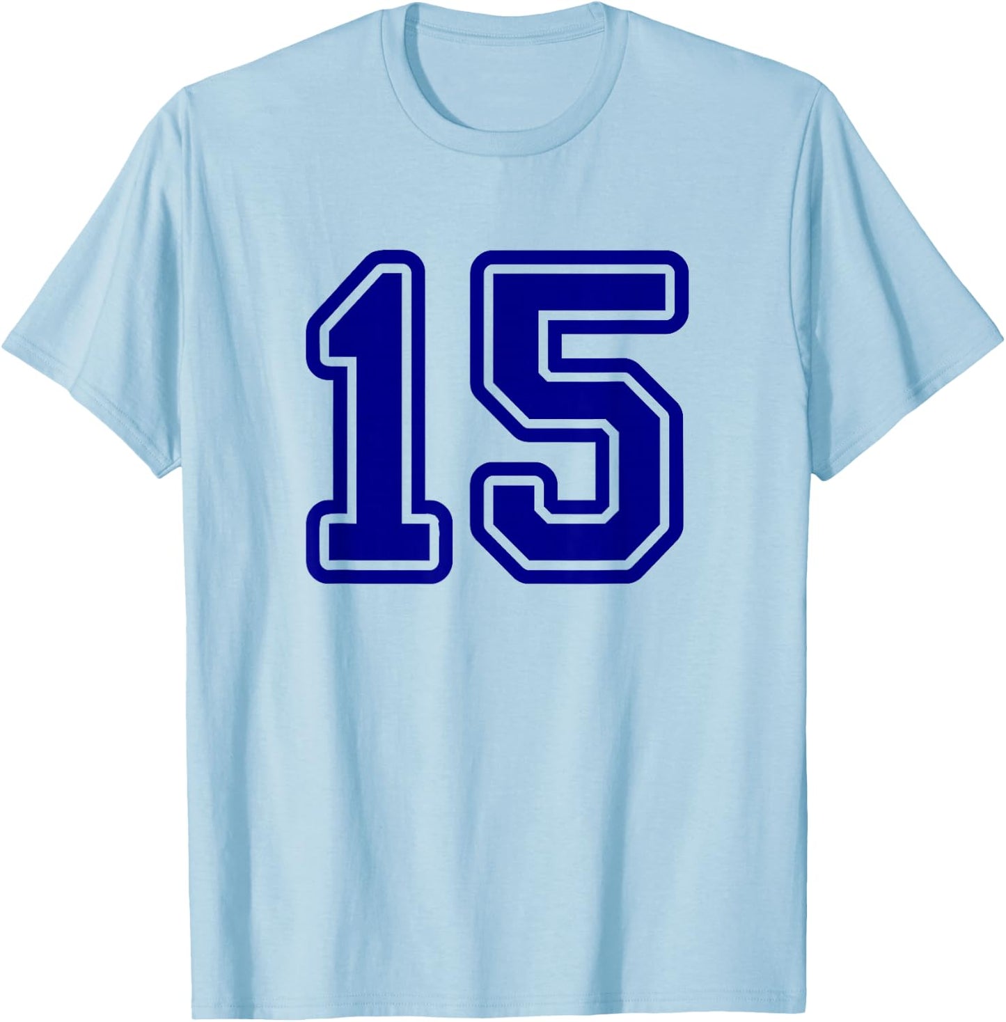 Blue Sport Team #15 T-Shirt - T-Shirt | Light Blue
